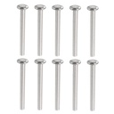 10 Pcs M6-1.0 x 60mm Flat Round Head Hex Socket Cap Screws Bolts, 304 Stainless Steel Connection Bolts Screws for Furniture, Bed, Chairs