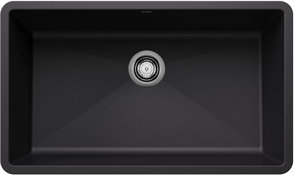 BLANCO Precis Super Single Kitchen Sink, Coal Black