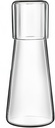 Bedside water carafe and glass set or mouth wash container for bathroom,Mouthwash Bottle Kitchen， modern carafe pitcher with cup，28oz (850 mL), Glass Water Bottle Set