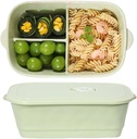 Ceramic Lunch Box with Compartment, Lunch Box with Lid, Green Lunch Boxes are Leak-Proof Sealed and Reusable, Perfect for office, Picnics, Short Trips or When Riding