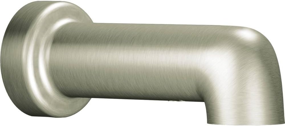Moen Gibson Brushed Nickel Nondiverter 6.5 Inch Modern Tub Spout, 3892BN
