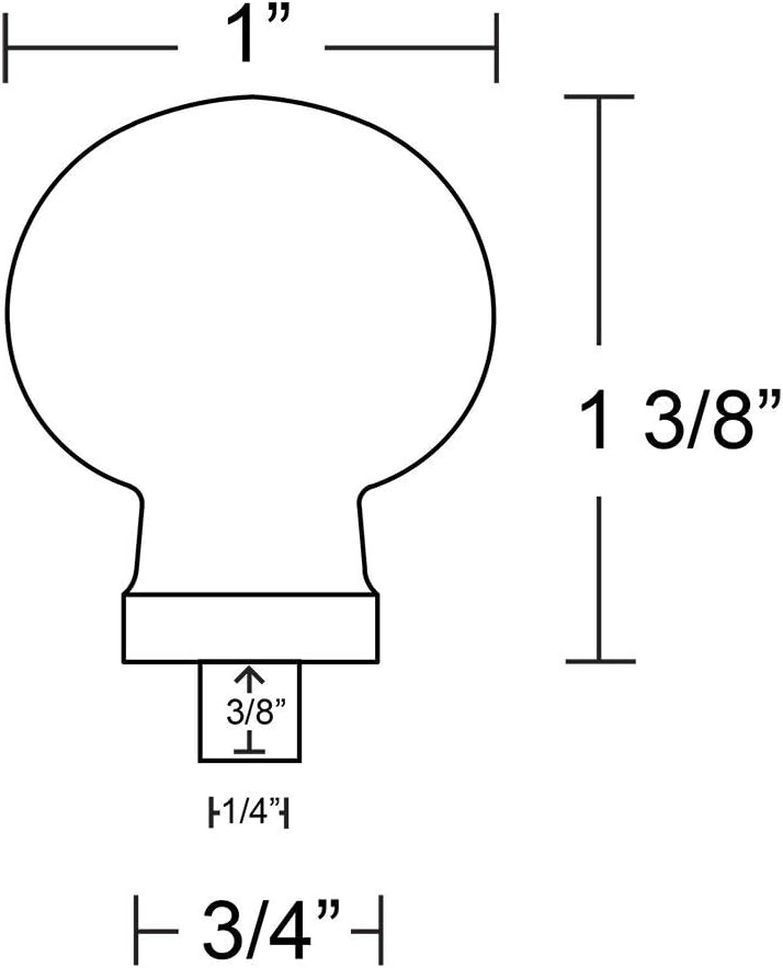 Emtek Bristol Crystal Knob Available as Clear in 2 Sizes and 10 Base Finishes - 86394US14 - (Dimension 1") - Polished Nickel (US14)