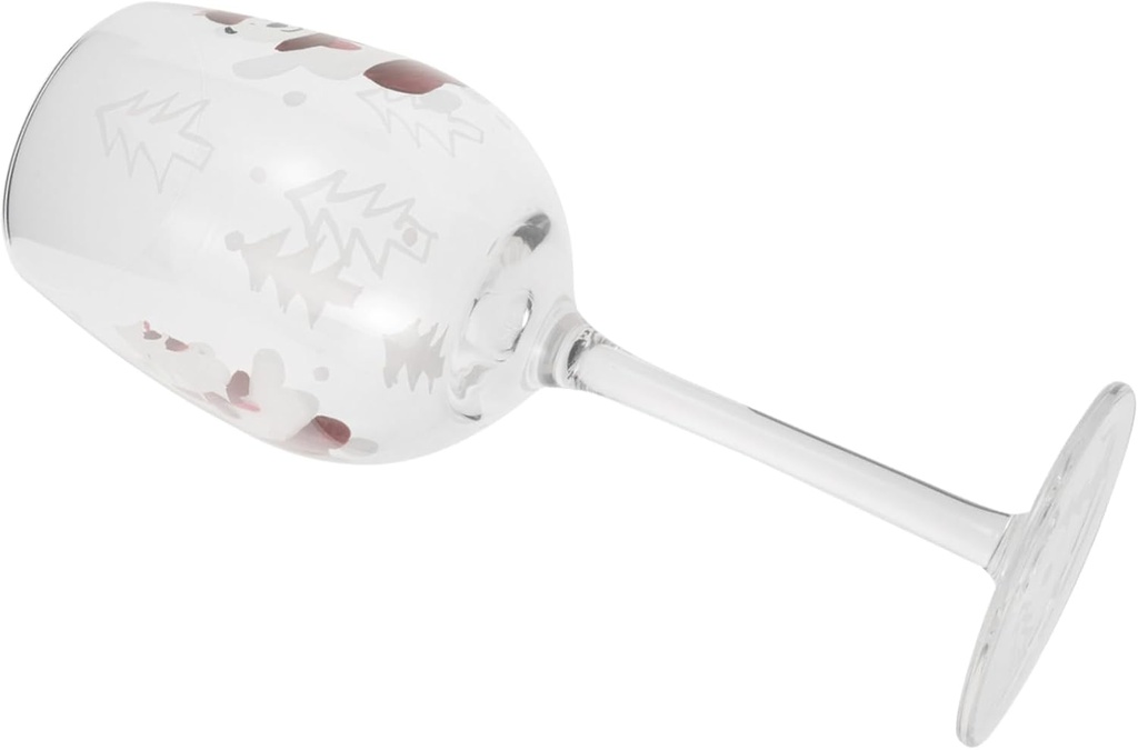 Hand-painted Christmas Themed Wine Goblet Creative Glass Wine Cup for Parties Weddings and Celebrations Unique Design for Use