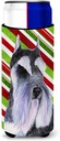 Schnauzer Candy Cane Holiday Christmas Ultra Beverage Insulators for slim cans