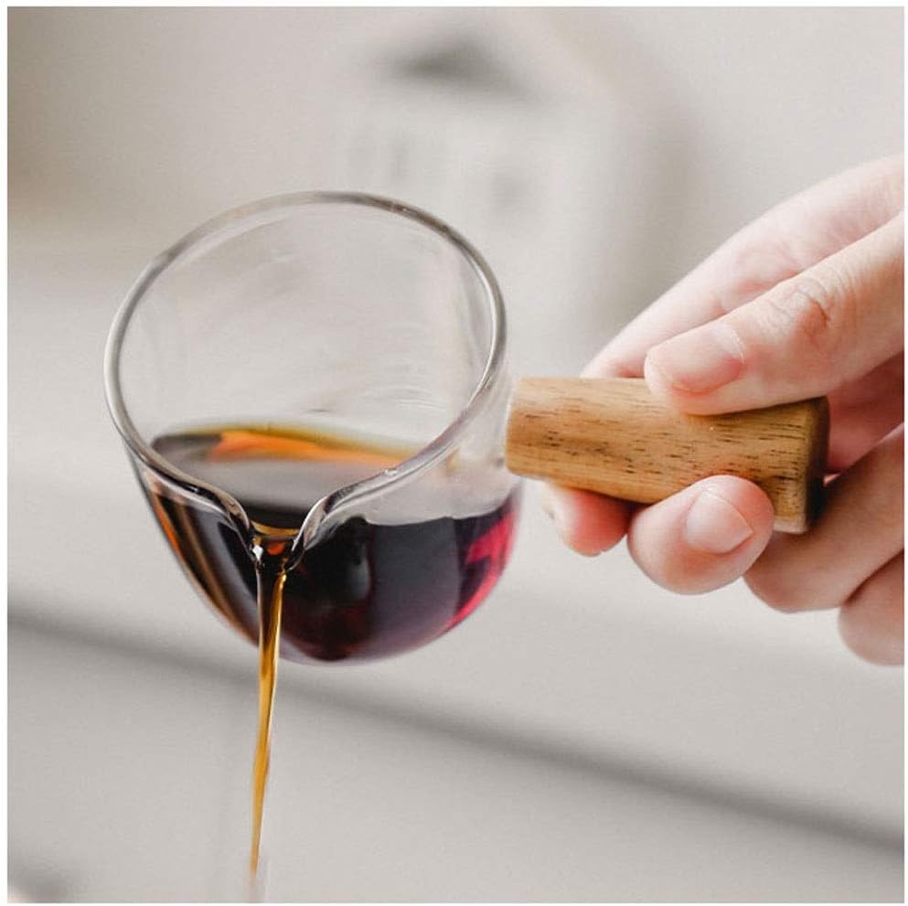 coffee milk jug,Porcelain Traditional Jug,Mini Salad Cup Coffee Milk Froth Pot with Handle Kitchen Restaurant Seasoning Pot Heat-Resistant Glass Milk Jug Afternoon Tea Jam Cup(Size:Type B) (Size : Typ