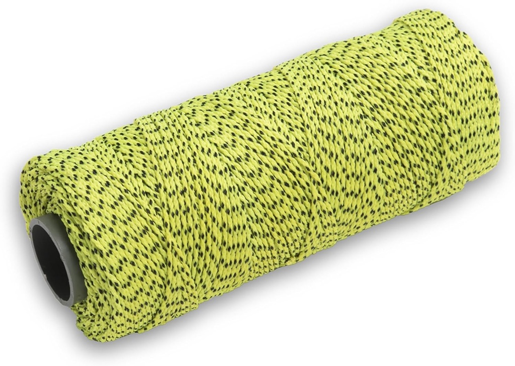 MARSHALLTOWN Masonry Line, Bonded Nylon, Yellow & Black, 500 Foot, 18 Line Size, Masons and Archaeology. Made in The USA, ML613