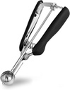 Extra Small Cookie Scoop 1 tsp, Professional Stainless Steel Mini Ice Cream Scoop 25 mm, Melon Baller Scoop Good Soft Grips, Quick Trigger Release