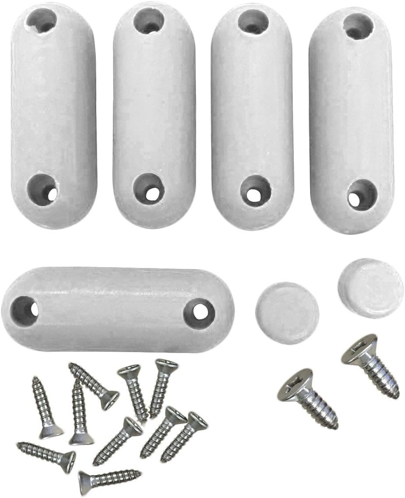 Renovators Supply Manufacturing Toilet Seat Bumper, 7 White Silicone Toilet Seat Bumpers