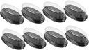 10pcs Disposable Transparent Plastic Cake Packing Boxes Oval Dessert Trays for Party Gifts Wedding Shower Food Safe Containers