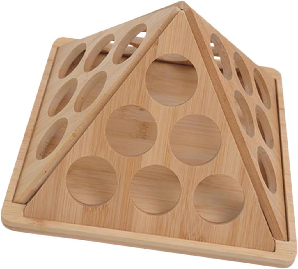 Bamboo Cup Holder Coffee Station Bar Stand Home Countertop 360 Degrees Rotation Office Coffee Pod Holder Cup Organizer