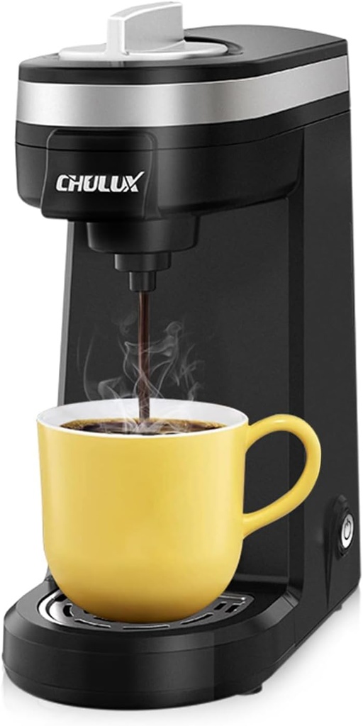CHULUX Mini Single Serve Coffee Maker for K Cup, Tiny Small Size Coffee Machine for One Person Travel, RV, Truck and Home