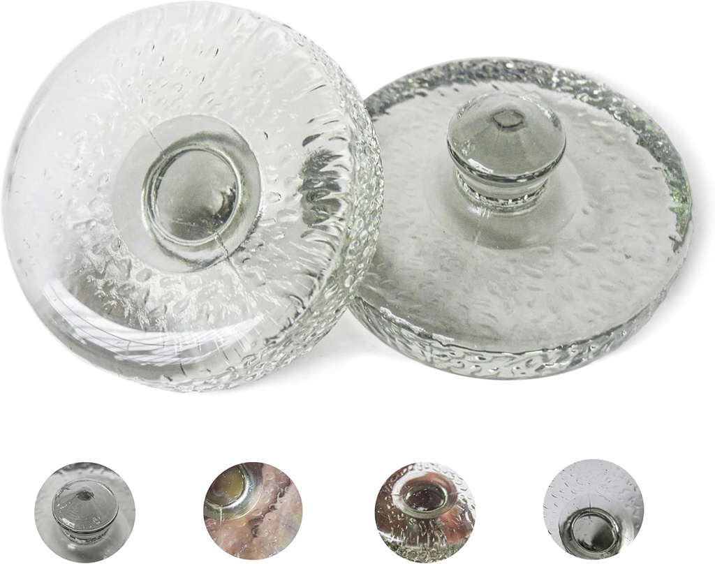 (Minor Defects) Fermentation Weights for Large Wide Mouth Gallon Mason Pickling Canning Jars (Over 3.5 Inches), Fermenting Weigh Easy Grip With Grooved Handles, Pack of 2