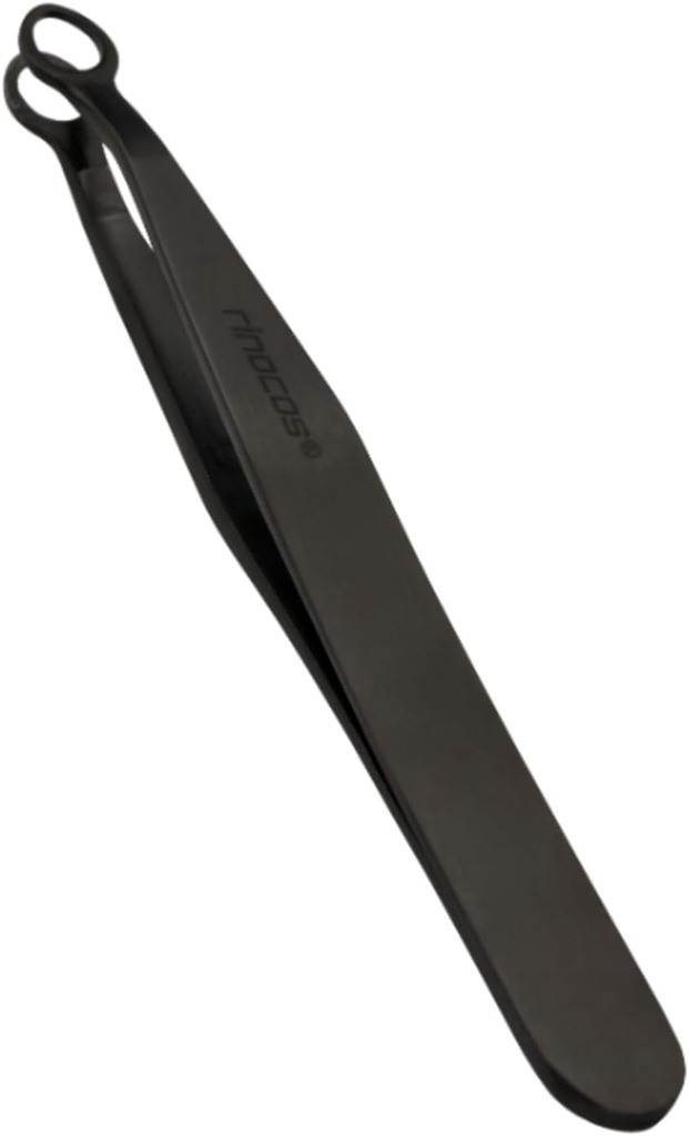 [Premium Hand-Made] Round tip Tweezers, 316 Surgical-Grade Stainless Steel for Safety, Precision tweezers, hair tweezers for plucking, Facial Hair Tweezers for Men & Women, Trim Tweezers