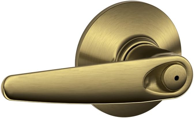 SCHLAGE F40JAZ609 Jazz Privacy Lever, Bright Brass