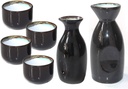 Elegant Japanese Sake Set, 2 Sake Bottles & 4 Wine Glasses, 3% Burned White Cloud Texture Ceramic Set to Enjoy The Refined Style of Osaka Sake-Tea Sets