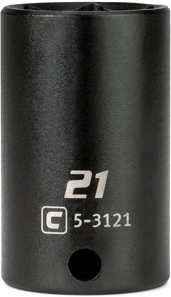 Capri Tools 3/8 in. Drive 21 mm Semi-Deep Impact Socket
