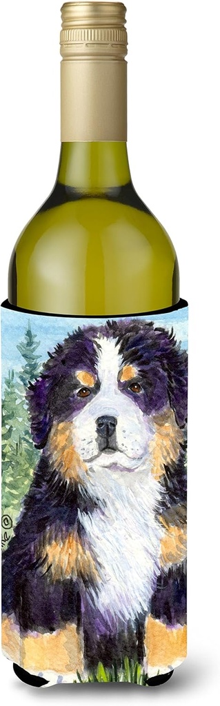 Caroline's Treasures SS8861LITERK Bernese Mountain Dog Wine Bottle Hugger Bottle Cooler Sleeve Hugger Machine Washable Collapsible Insulator Beverage Insulated Holder