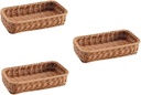 3pcs Imitation Rattan Cutlery Organizer Basket for Kitchen Storage Versatile Utensil Holder Woven Design for Dining Buffets and Casual Gatherings