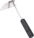 Nisaku NJP100 Nejiri Gama Handheld Weeder-Scraper-Hoe, Japanese Stainless Steel 4-Inch Blade Width, 4.5-Inch Black Lacquered Beech Wood Handle