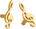 2 Pcs Gold Music Symbol Knobs, Drawer Pulls and Cabinet Knobs for Dresser, Kitchen and Closet Doors