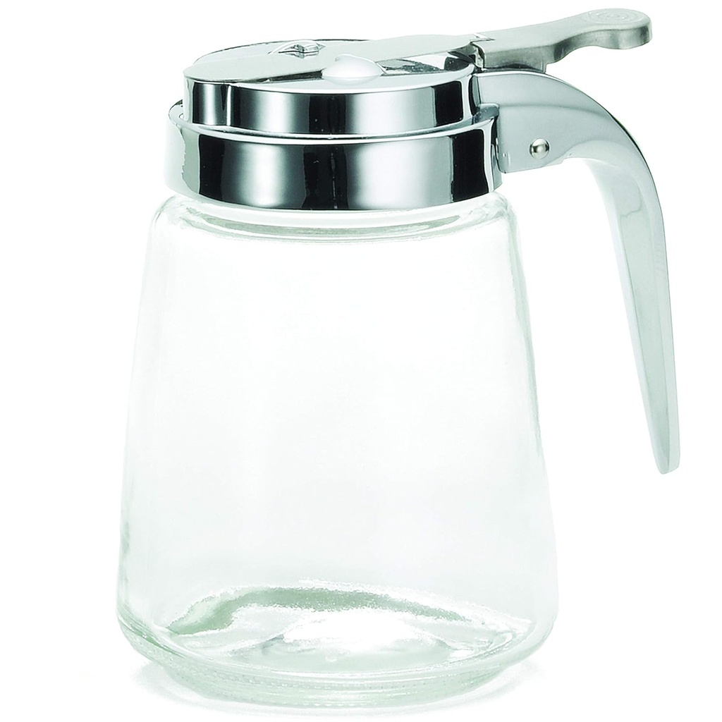 Teardrop Chrom Metal Top Syrup Dispenser, 14 Ounce - 12 per case