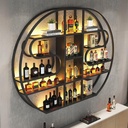 Floating Bar Shelves Wall Mounted Wine Rack,Iron Liquor Shelf,Liquor Bottle Display Shelf,Wine Holder,Metal Storage Racks for Home Kitchen Living Room Wine Cellar(200cm(78.7in))
