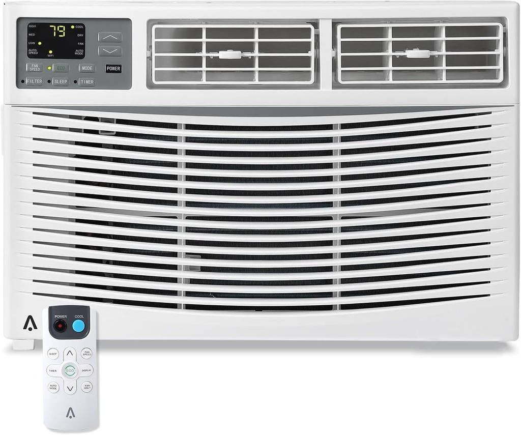 8000 BTU Window Air Conditioner, Smart Window Ac Unit, Cools Up to 350 Sq. Ft, 3 Cooling & Fan Speeds, Window Unit Air Conditioner Perfect for Bedroom, Living Room, Home Office,Energy Efficient