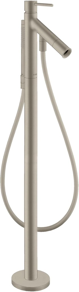 AXOR Starck -Handle 39-inch Tall Freestanding Bathtub Faucet with Handshower in Brushed Nickel, 10455821