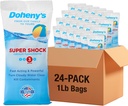 Doheny's Super Pool Shock | Pro-Grade Chlorine Shock, Quick-Dissolving, Fast-Acting 68% Cal-Hypo Granular Pool Shock | 24 x 1lb Bags, Proudly Made in The USA
