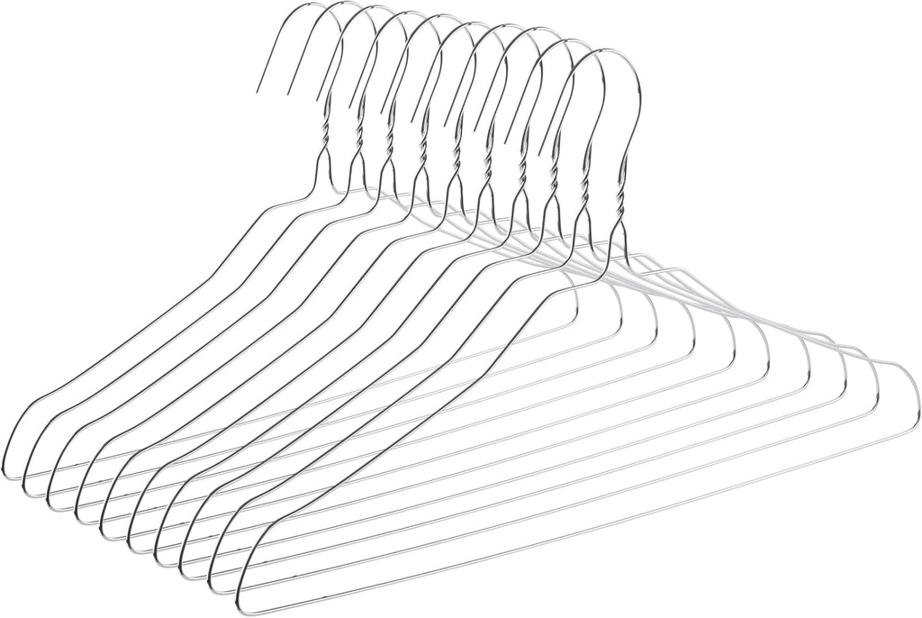 Mr. Pen- Wire Hangers, 10 Pack, Metal Hangers, Wire Hangers for Clothes, Wire Coat Hangers, Metal Clothes Hanger, Silver Hangers, Shirt Hangers, Slim Hangers, Thin Hangers, Standard Hangers