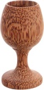 Ciieeo Wooden High-Footed Wine Glass Round Stem Wine Chalice Modern Wood Glasses 4.72 Inch