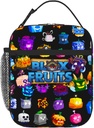Generic Game Fruits Lunch Bag Game Box Lunch Bag Adjustable Shoulder Strap Cartoon Lunch Box For Work Picnic, BlackBlox