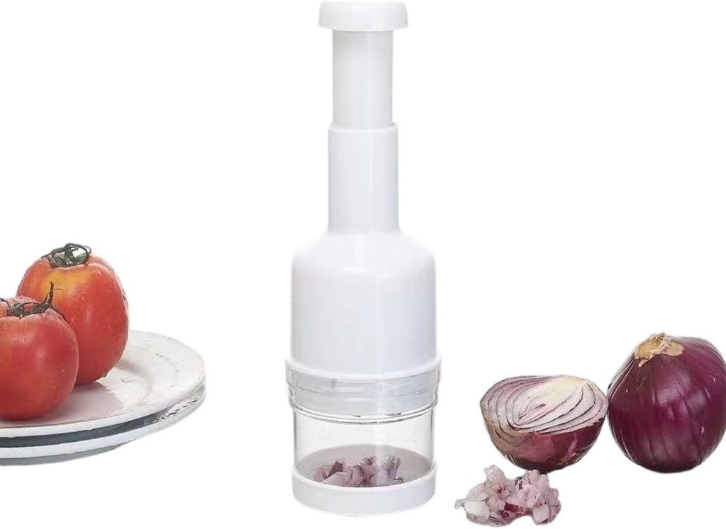 kitchen accessories-283 不锈钢手压式切菜器 厨房多功能碎菜器 家用捣蒜器