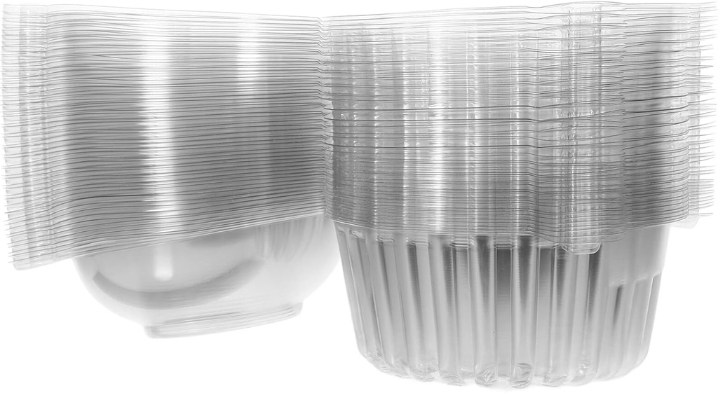 NOLITOY 50pcs Cupcake Boxes Food-grade Pet Small Dessert Containers for Muffins and Treats for Bakery Parties and Events