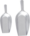 2pcs Heavy-duty Aluminum Food Scoops Versatile Shovels and Cereal Scoops for Home Kitchen and Restaurant Use Easy to Clean and Ergonomic Design