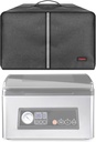 Vacuum Sealer Dust Cover with Lateral Pockets Compatible with USV32 Chamber Vacuum Sealer, 15 x 16.1 x 9.8 In -Dark Gray