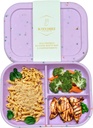 ALTA'S CHOICE SILICONE BENTO LUNCH BOX (LILAC) Leak-Proof Lunchbox, 3 Compartments. BPA, Phthalate, Lead, & PVC Free. Bento Lunch Box for Kids and Adults. Microwave, Dishwasher Safe, Reusable.