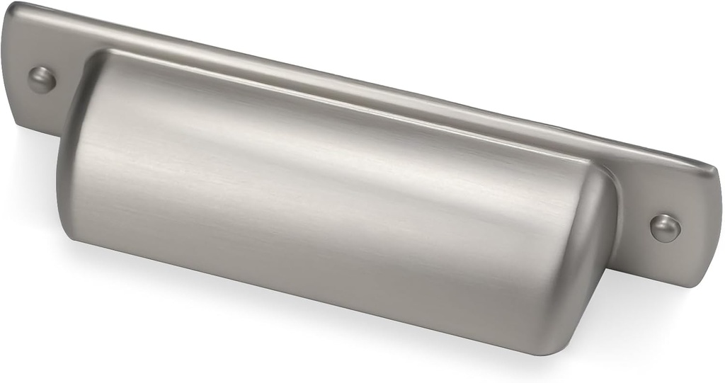 COTYKILEY 10 Pack 3 Inch(76mm) Brushed Satin Nickel Cabinet Handles - Kitchen Cabinet Cup Pulls and Drawer Pulls