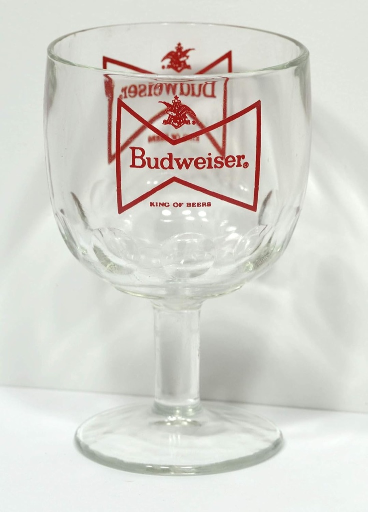 Budweiser Beer Glass Goblet 6" Tall