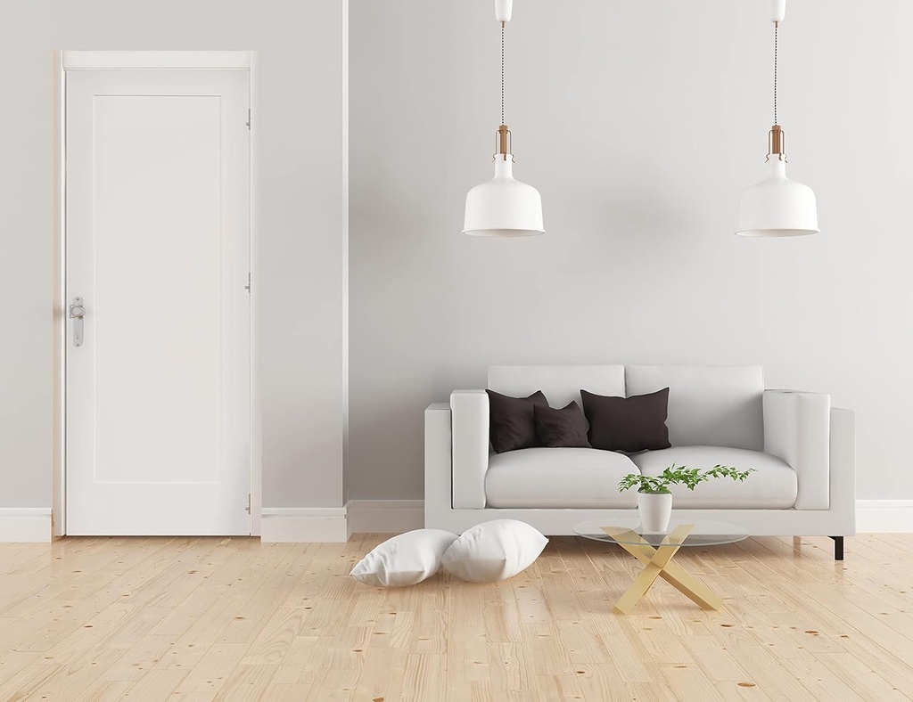 Camaflexi Homestead One Panel Shaker Slab Door, 22", White