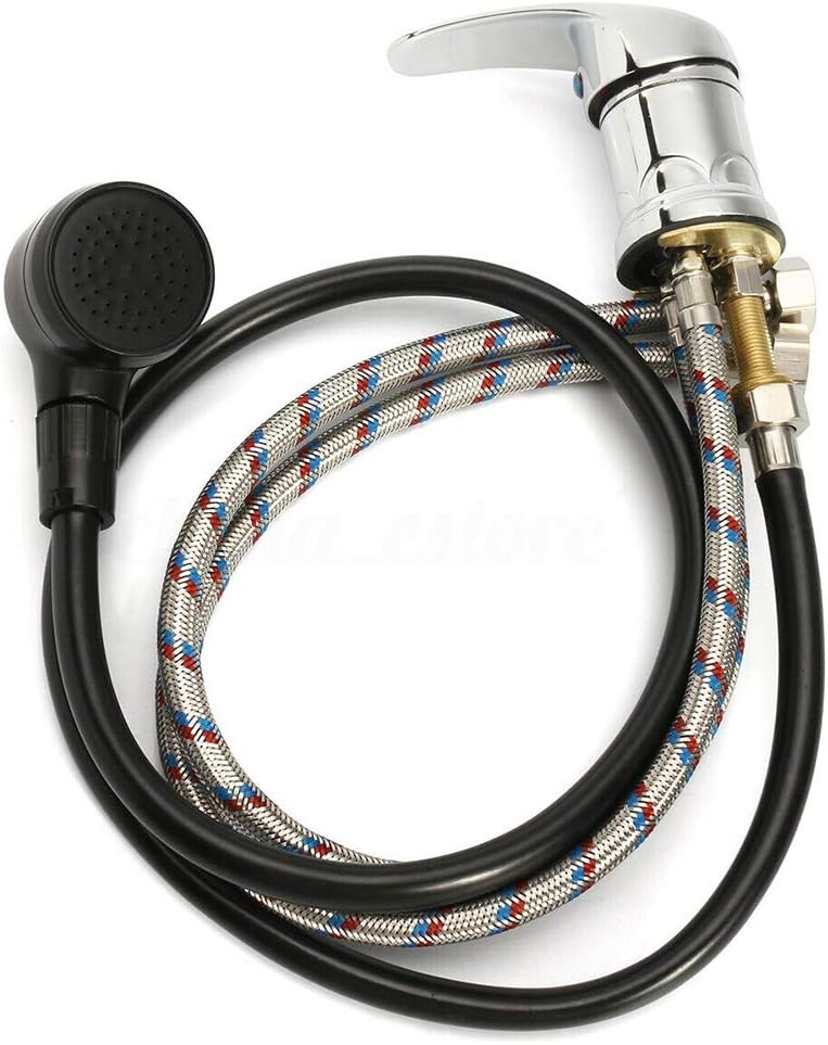 Water Faucet Set,Shower Shampoo Bowl Parts Water Faucet Set Home Durable Salon Spa Hot Cold Mixer, Salon Sink FaucetSprayer Hose Set