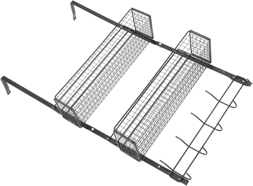 OUNONA Hanging Storage Basket for Kitchen Home Multi Organizer Rack Hook Versatile Vegetable Spice Shelf Design for Clutter Living
