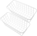2pcs Hanging Wall Basket Wire Storage Organizer for Bathroom and Kitchen Easy to Install Space-saving Design for Towels and Sundries