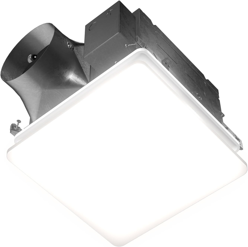 Broan-NuTone EVOLVE Premium Bathroom Exhaust Fan with Light and Continuous Run, 110-130-150 Selectable CFM