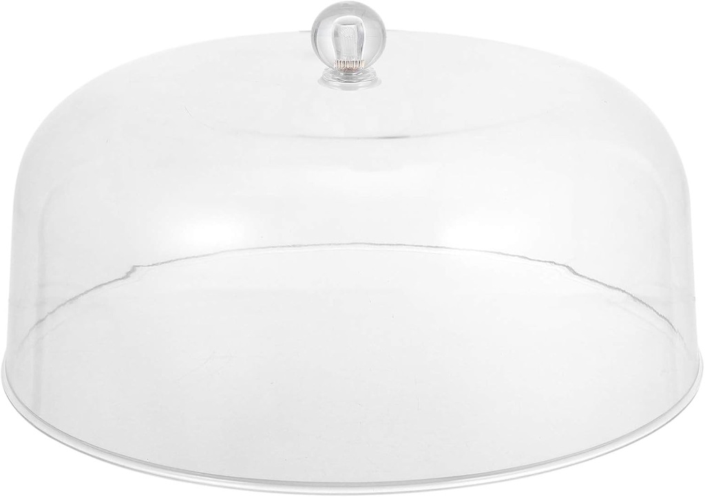 Kichvoe Transparent Dome Cake Cover Food Lid for Cake Display Dust Snack Protector for Barbecues Picnics and Parties
