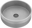 VIGO Cypress 16"L x 16"W x 5"H Over the Counter Concrete Round Vessel Bathroom Sink in Gray -VG04072