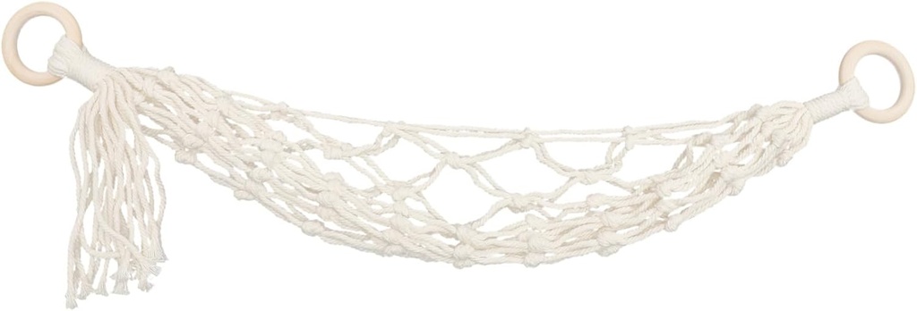 Zerodeko Cotton Woven Fruit Vegetable Hanging Basket Kitchen Pantry Storage Hammock Decorative Hanging Net for Fruits Vegetables