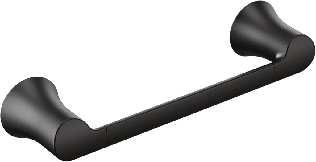 Moen Doux Matte Black Bathroom Towel, Hand Towel Bar, YB0286BL