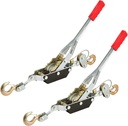 2PCS 2T Pulling Capacity Come Along Winch, Heavy Duty Come Along Puller Tool, Hand Winch Cable Come-Along Winch Automotive Hoist Winch Puller