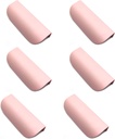 Leaf Shape Door Pulls Brass Handles for Cabinets C to C 3.78" Finger Edge Cabinet Handles Pink,Solid,with Mounting Screws Set of 6